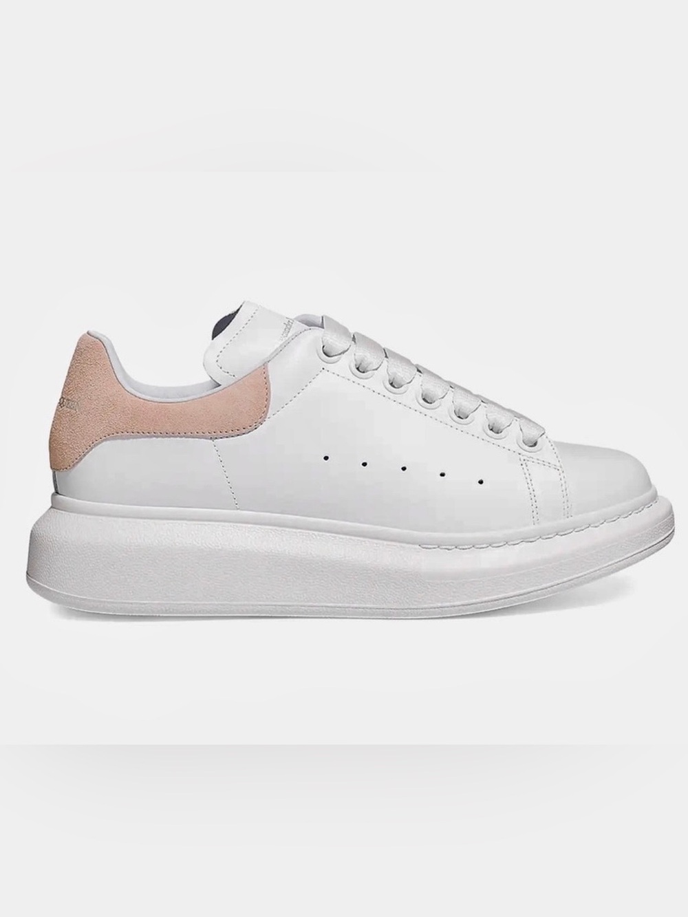 Authentic Alexander McQUEEN Women's Size 38 Oversized Sneaker in White/patchouli